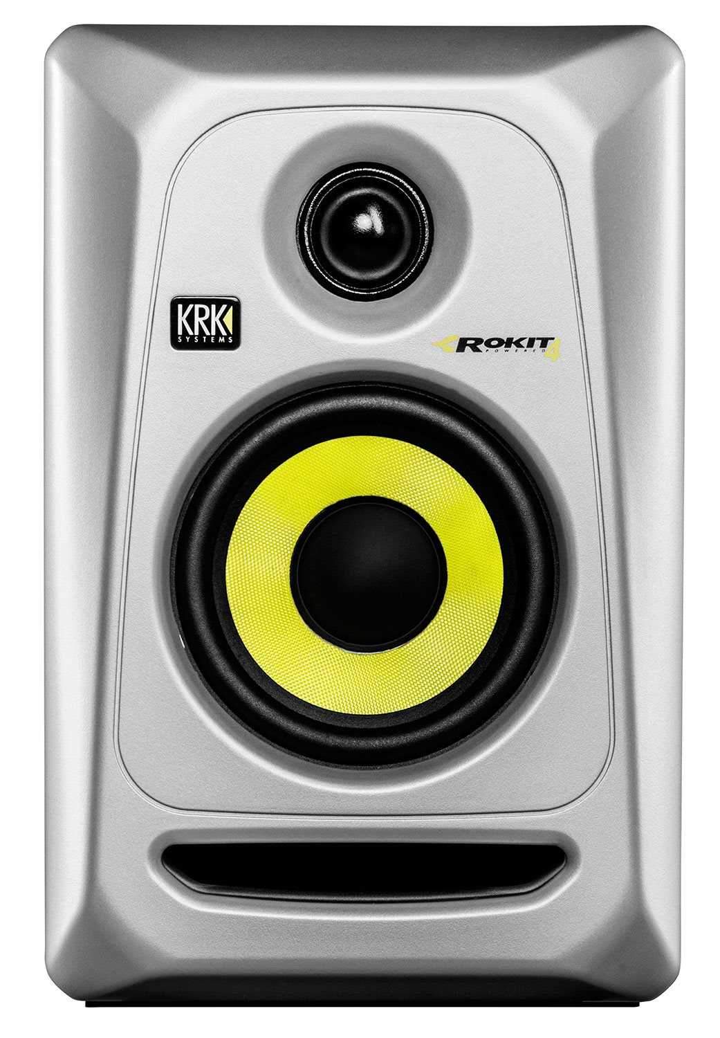 KRK ROKIT RP4-G3S 4-Inch Silver Powered Monitor - PSSL ProSound and Stage Lighting