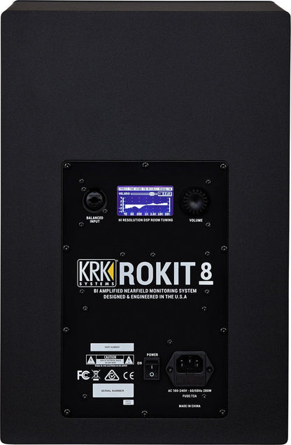 KRK RP8 G4 ROKIT 8-Inch Powered Studio Monitor - PSSL ProSound and Stage Lighting