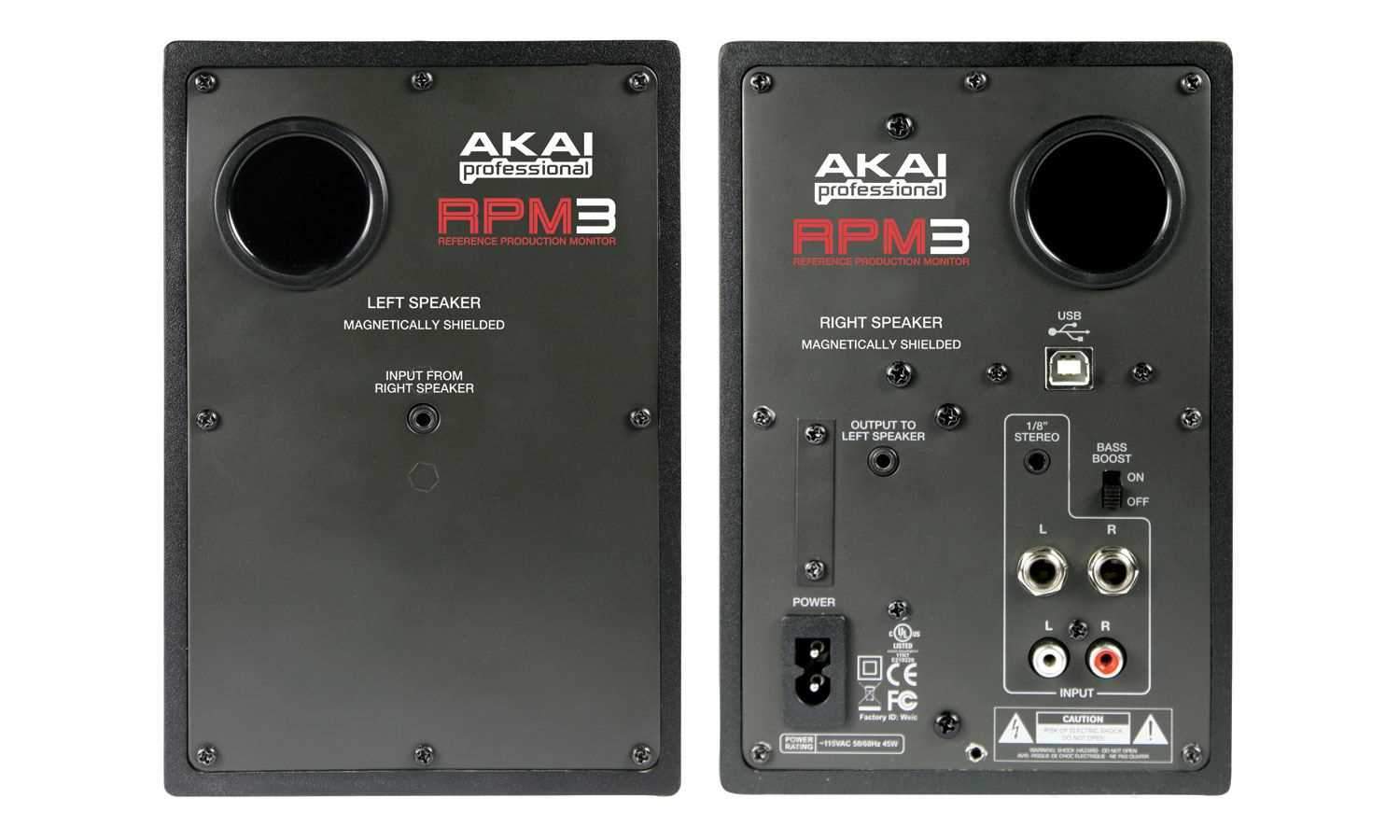 Akai RPM3 - Refrence Monitors With Audio & USB In - PSSL ProSound and Stage Lighting