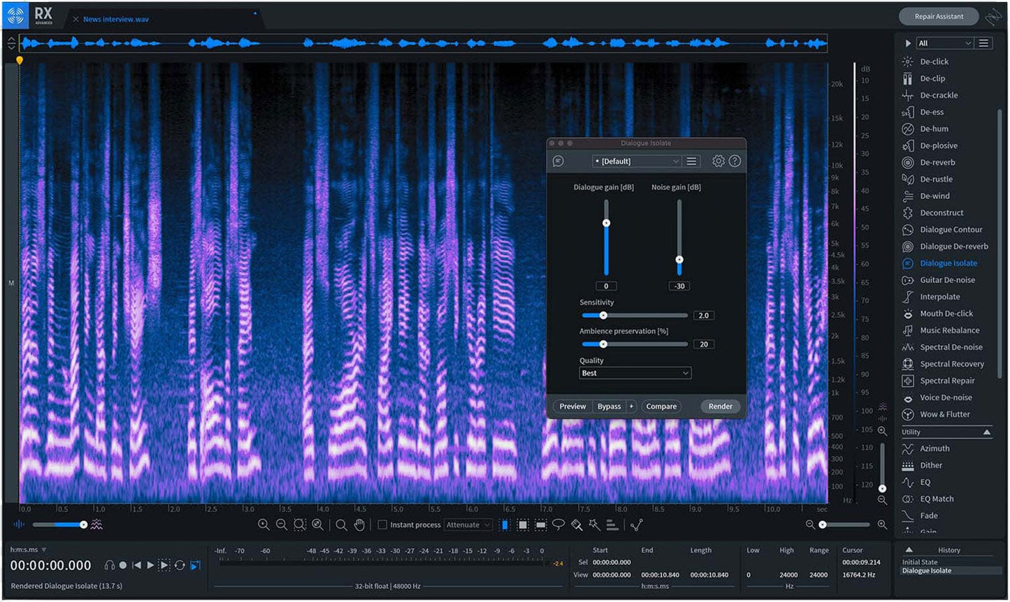 iZotope RX 9 Advanced- Professional Complete Audio Repair- Educational Version - PSSL ProSound and Stage Lighting