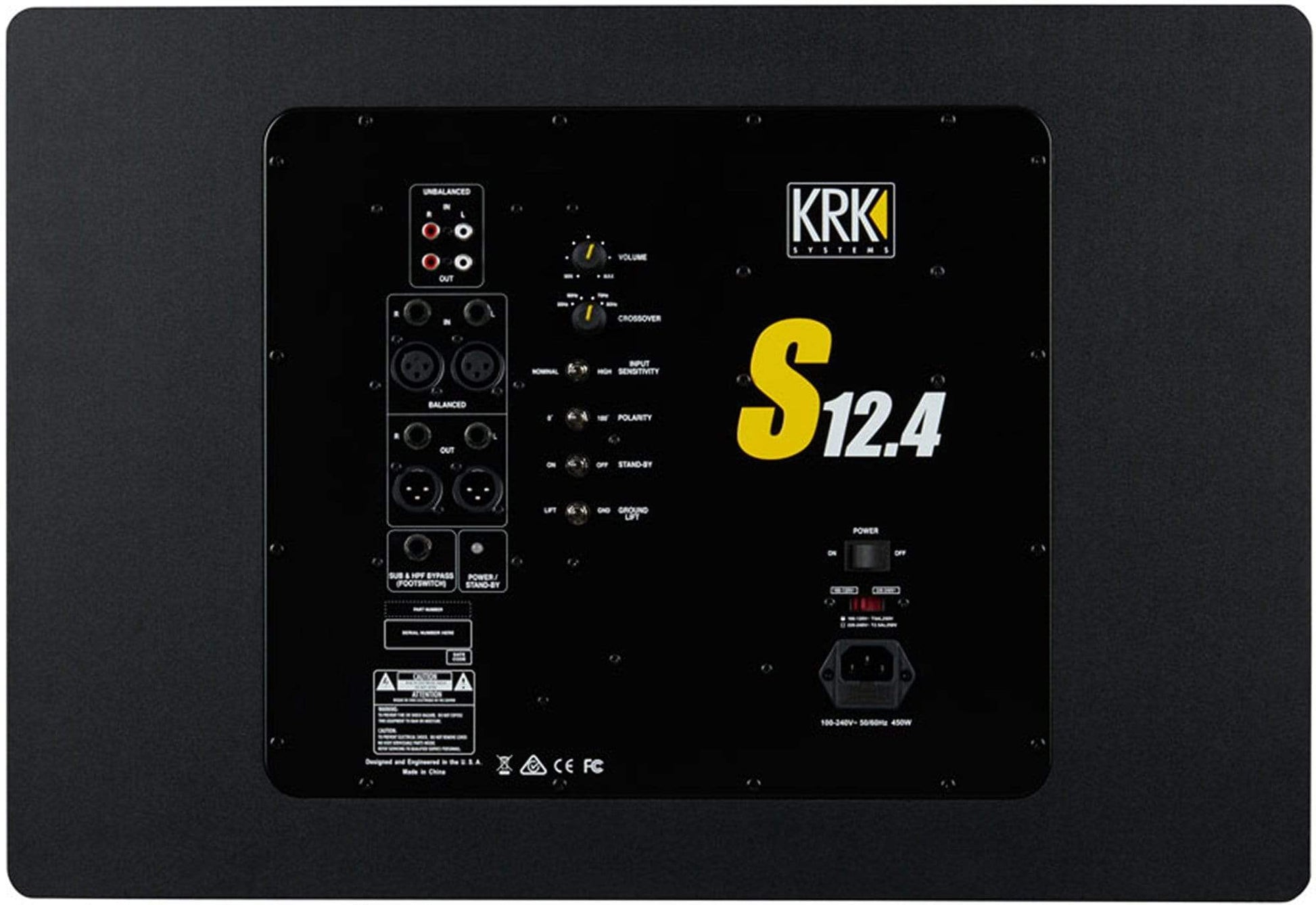 KRK S12-4 12-Inch Studio Subwoofer - ProSound and Stage Lighting