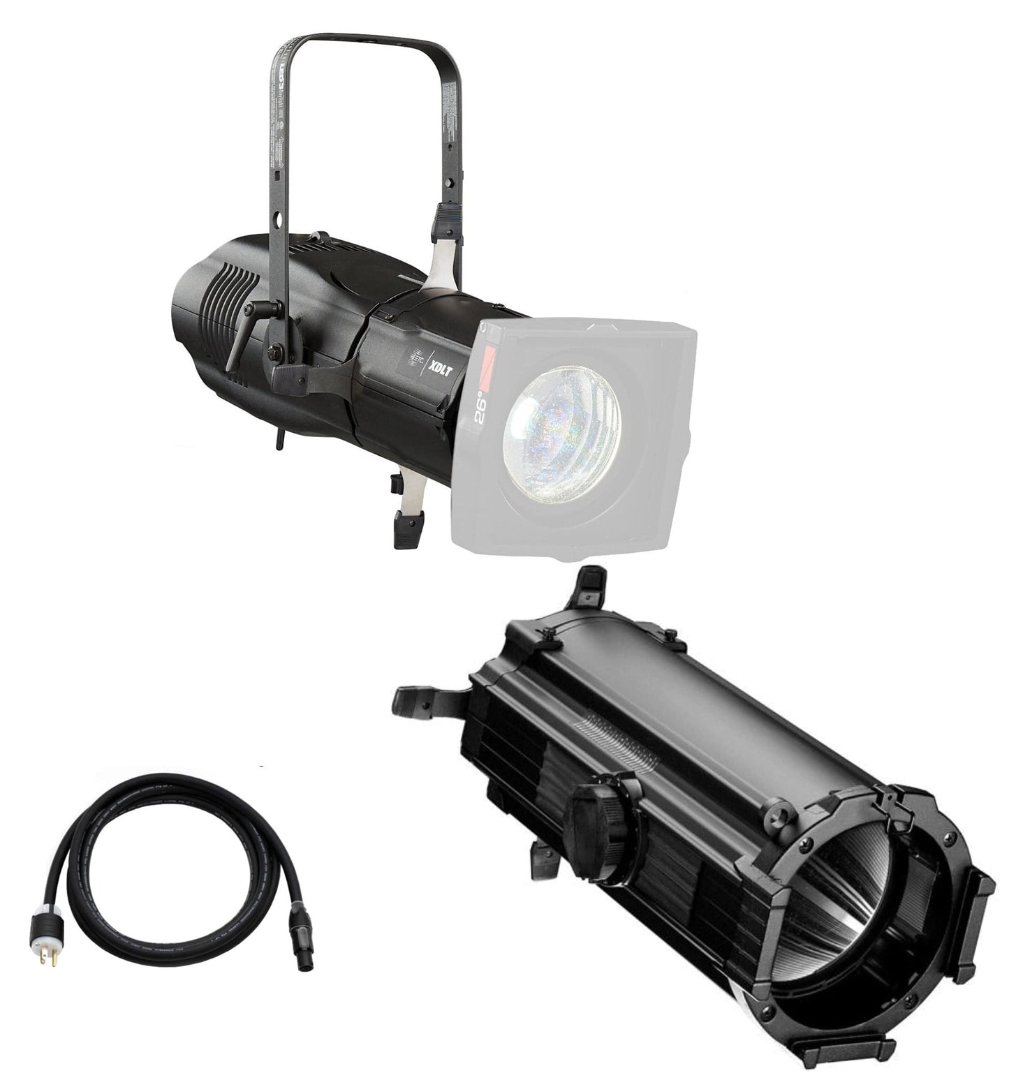 ETC Source Four LED Series 3 Light Engine Ellipsoidal with Lustr X8 15-to-30-Degree Lens (Black) - PSSL ProSound and Stage Lighting