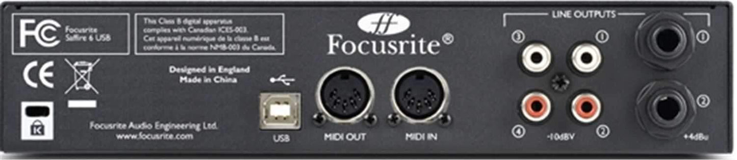 Focusrite SAFFIRE-6-USB Saffire Audio Interface - PSSL ProSound and Stage Lighting