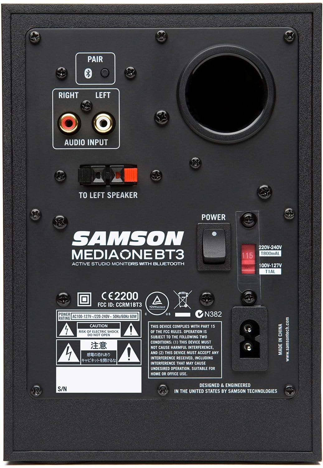 Samson MediaOne BT3 3-Inch Powered Studio Monitors - PSSL ProSound and Stage Lighting