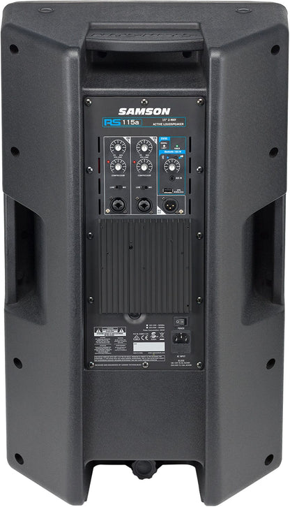 Samson SARS115A Active Loudspeaker 15-Inch LF and 1-Inch HF Drivers Bluetooth XPD Wireless Port - PSSL ProSound and Stage Lighting