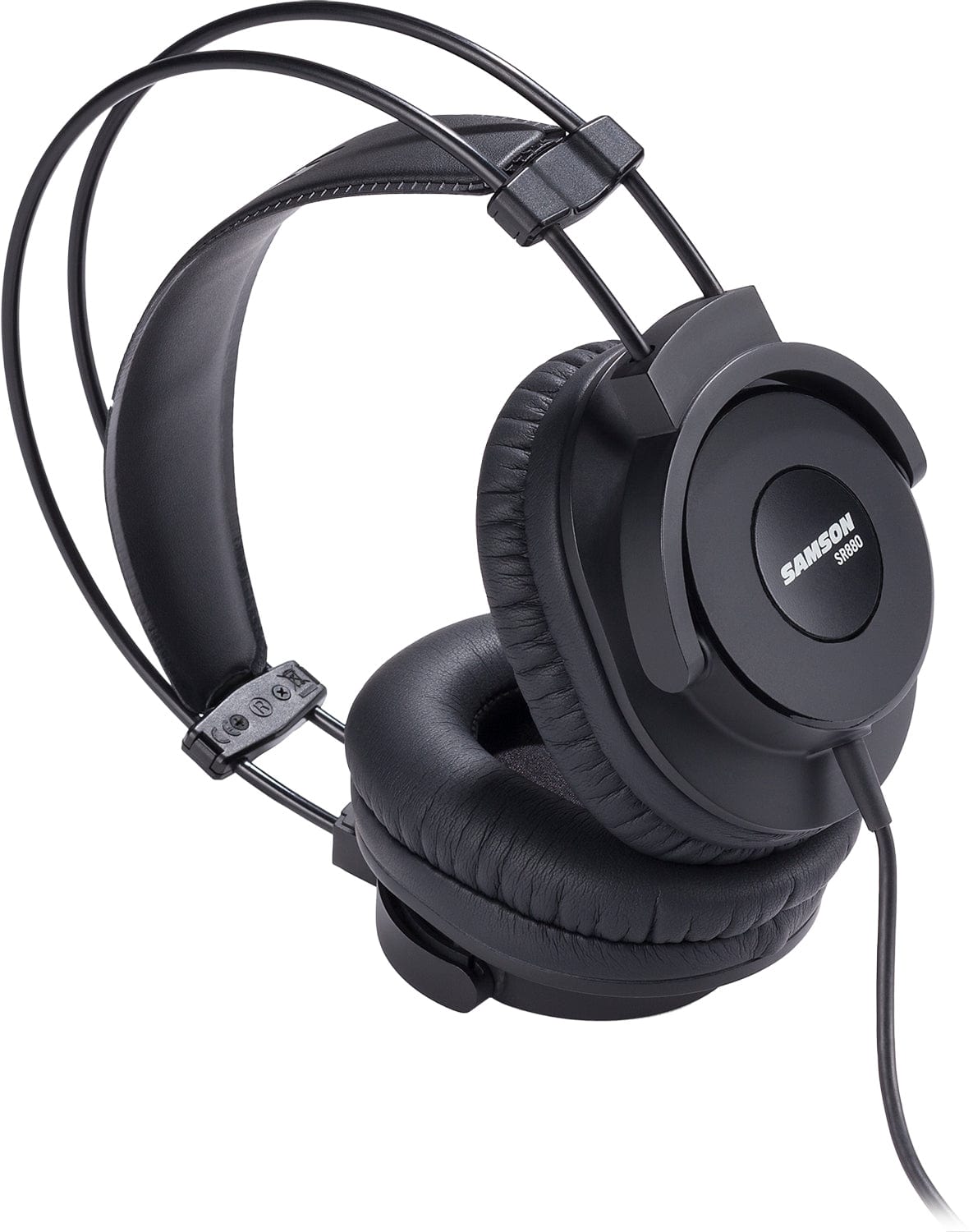 Samson SASR880 Closed Back Over-Ear Headphones 50mm Neodynium Drivers Protein Leather Pads - PSSL ProSound and Stage Lighting
