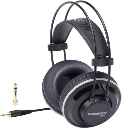 Samson SASR990 Closed Back Over-Ear Headphones with 50mm Neodynium Drivers - PSSL ProSound and Stage Lighting