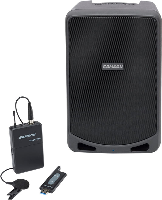 Samson SAXP106WLM Portable PA 100-Watts 6-Inch Woofer w/ Bluetooth and Wireless LM5 Lavalier Mic - PSSL ProSound and Stage Lighting