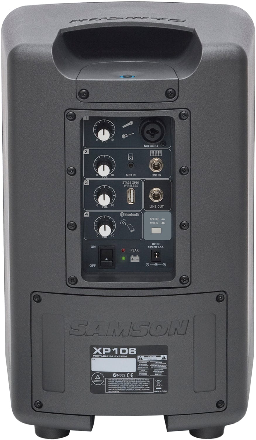 Samson SAXP106WLM Portable PA 100-Watts 6-Inch Woofer w/ Bluetooth and Wireless LM5 Lavalier Mic - PSSL ProSound and Stage Lighting