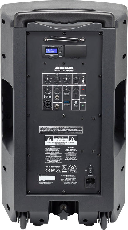 Samson SAXP312W-D Portable PA 300-Watts 2-Way 12-Inch Woofer w/ Bluetooth at D Band Wireless - PSSL ProSound and Stage Lighting