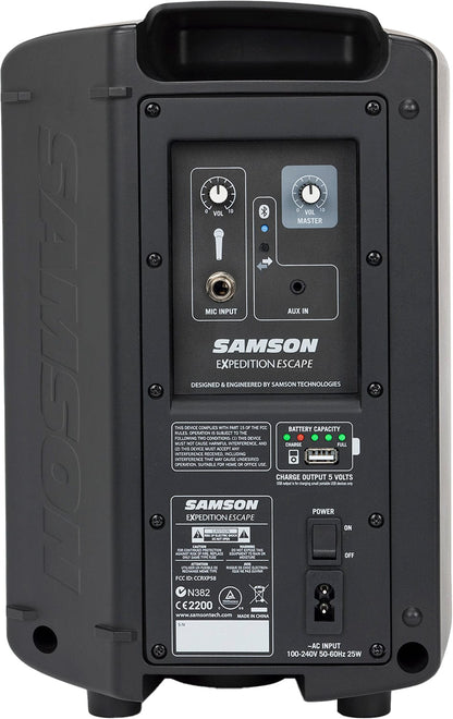 Samson SAXPESCP Portable PA 50-Watts 2-Way 6-Inch woofer Bluetooth 2-Channel Mixer - PSSL ProSound and Stage Lighting