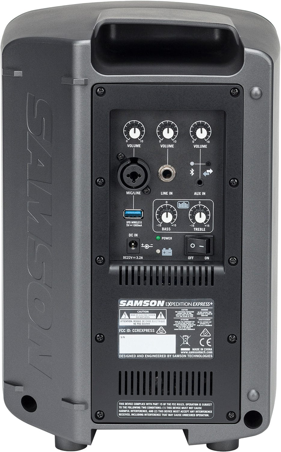 Samson Expedition Express + 6-Inch Portable PA w/ Bluetooth & 3-Channel Mixer w/ Samson Wired Mic - PSSL ProSound and Stage Lighting