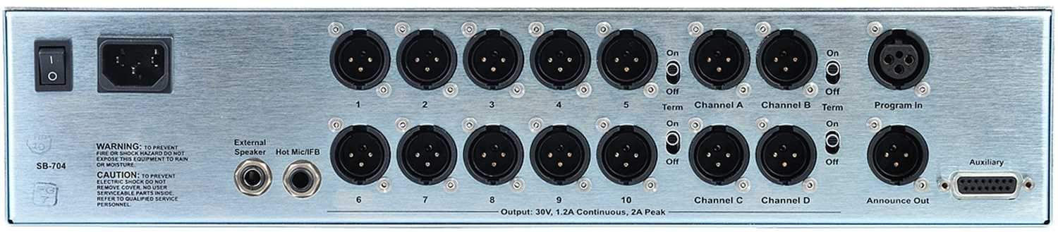 Clear-Com SB-704 4-Channel Switchboard Main Station - PSSL ProSound and Stage Lighting