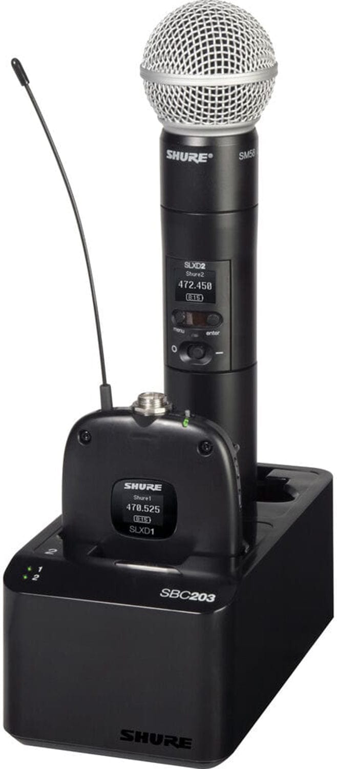 Shure SBC203 Dual Docking Station for SLX-D Transmitters and SB903