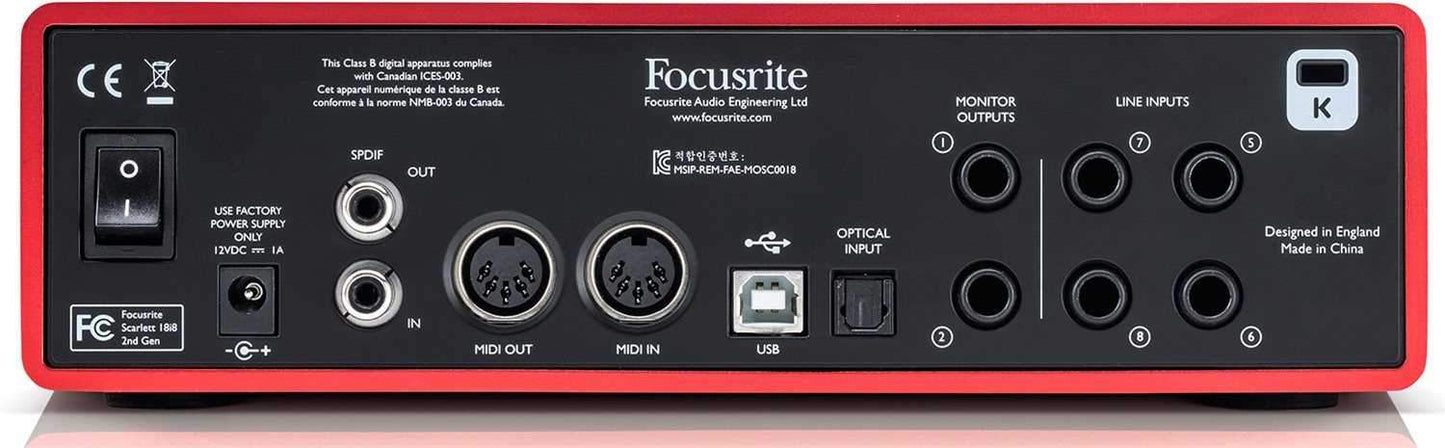 Focusrite Scarlett 18i8 USB 2.0 Audio Interface - PSSL ProSound and Stage Lighting