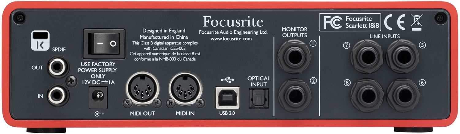 Focusrite Scarlett 18I8 18 IN 8 OUT USB Interface - PSSL ProSound and Stage Lighting