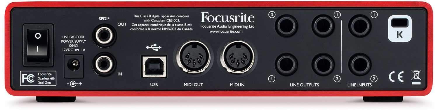 Focusrite Scarlett 6i6 2nd on sale Gen Interface