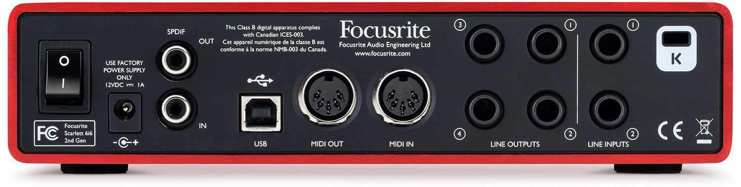 Focusrite Scarlett 6i6 USB 2.0 Audio Interface - PSSL ProSound and Stage Lighting