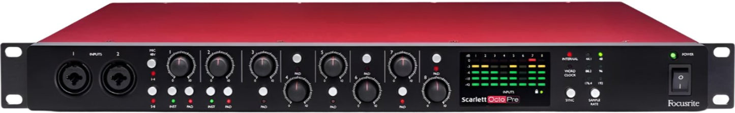 Focusrite Scarlett OctoPre 8-Channel Mic Preamp & Converter - PSSL ProSound and Stage Lighting