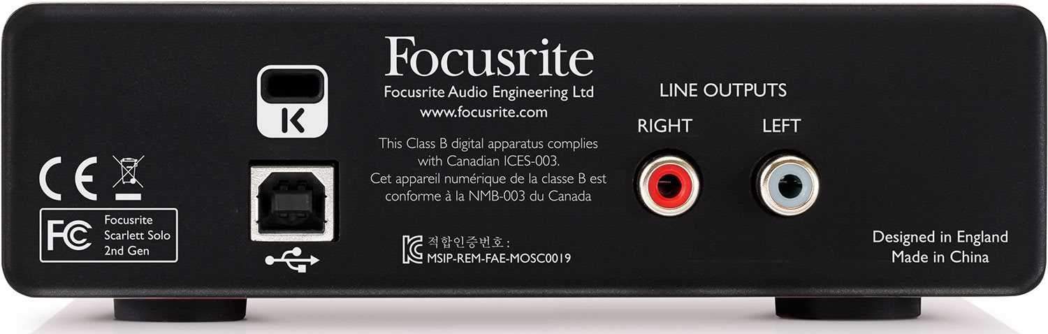 Focusrite Scarlett Solo USB 2.0 Audio Interface - PSSL ProSound and Stage Lighting