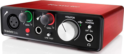 Focusrite Scarlett Solo USB 2.0 Audio Interface - PSSL ProSound and Stage Lighting