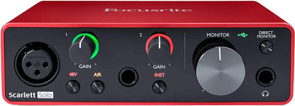 Focusrite Scarlett Solo 3G 2 USB Audio Interface - PSSL ProSound and Stage Lighting