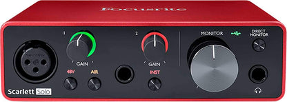 Focusrite Scarlett Solo 3G 2 USB Audio Interface - PSSL ProSound and Stage Lighting