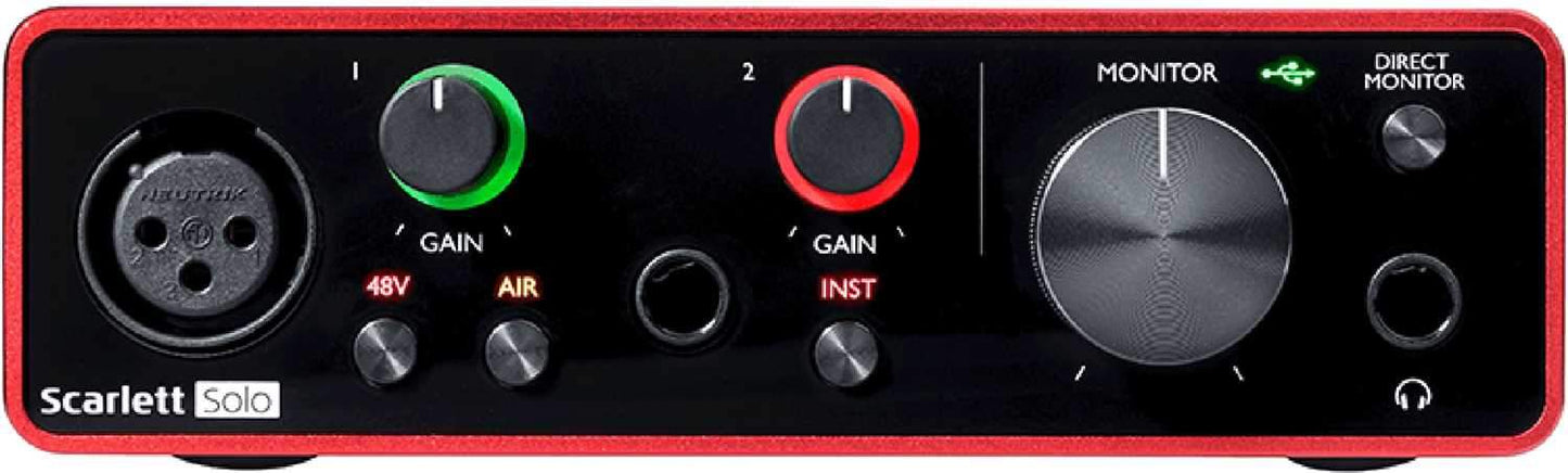 Focusrite Scarlett Solo 3G 2 USB Audio Interface - PSSL ProSound and Stage Lighting