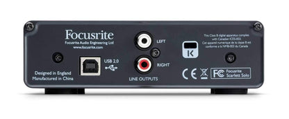 Focusrite Scarlett Solo 2.0 USB Audio Interface - PSSL ProSound and Stage Lighting