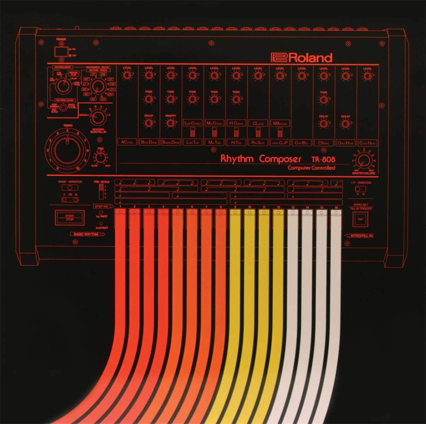 Serato X Roland 808 12-inch Limited Edition Control Vinyl Pair - PSSL ProSound and Stage Lighting