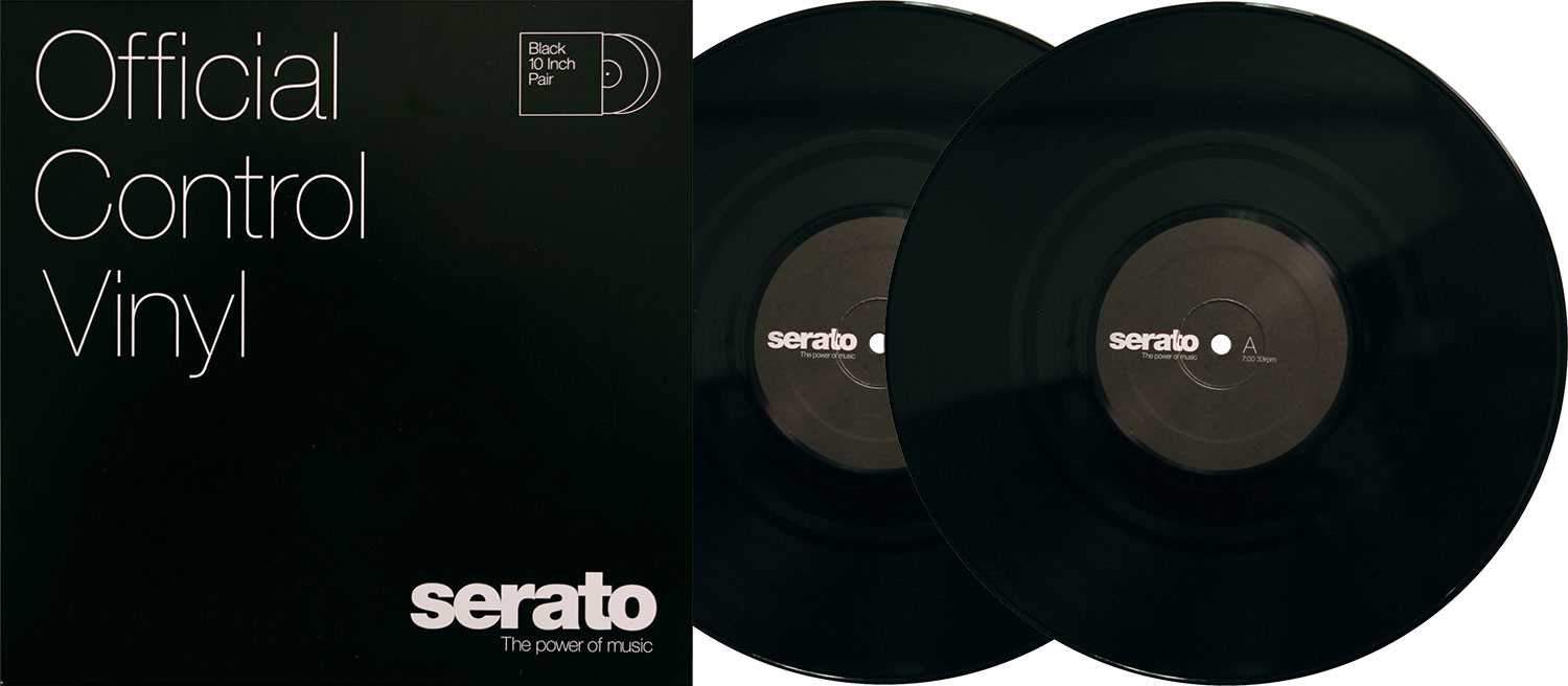 Serato SCV-PS-BLK-10 10-Inch Black Control Vinyl Pair - PSSL ProSound and Stage Lighting