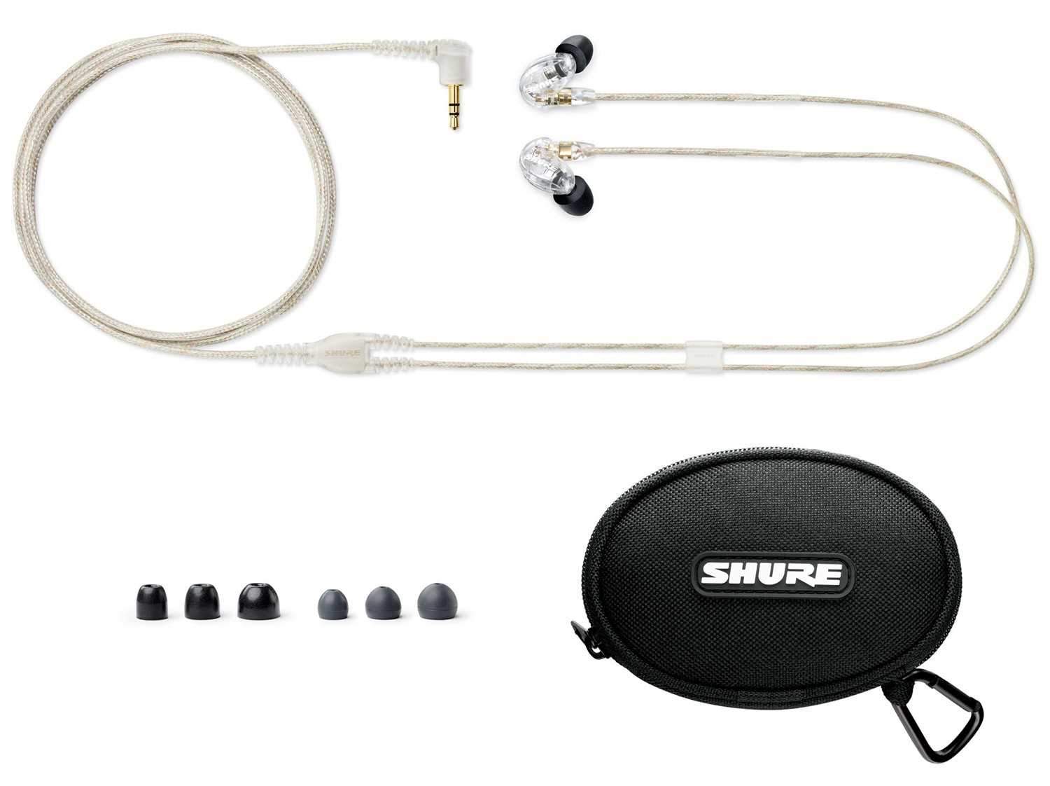 Shure SE215 Isolating In-Ear Earphones Clear - PSSL ProSound and Stage Lighting