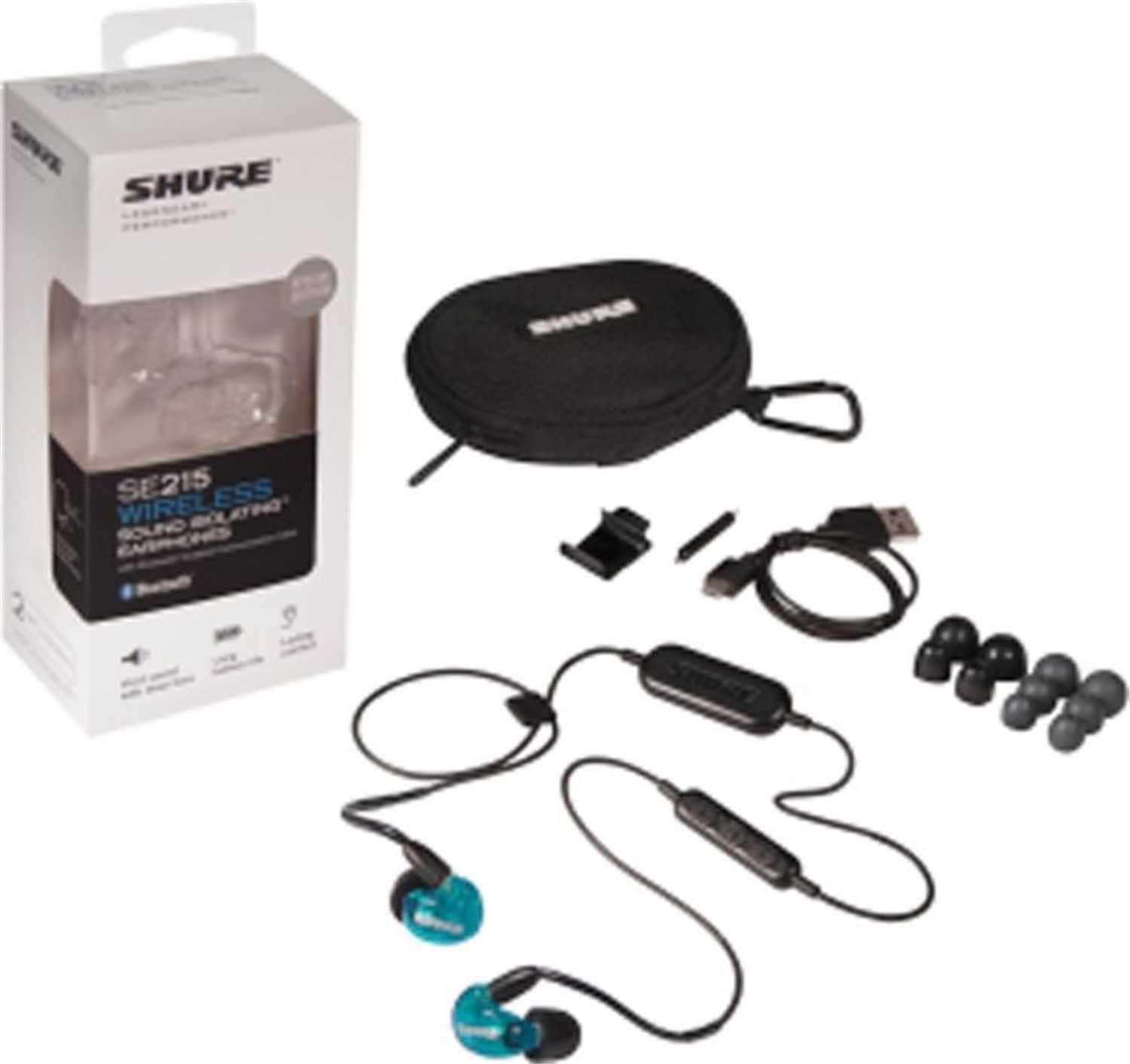 Shure SE215 Blue SE Wireless Bluetooth Earphones - PSSL ProSound and Stage Lighting