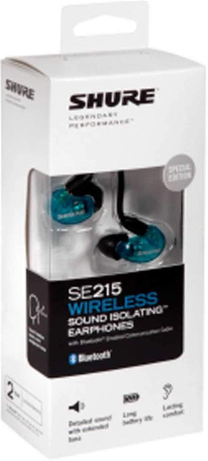 Shure SE215 Blue SE Wireless Bluetooth Earphones - PSSL ProSound and Stage Lighting