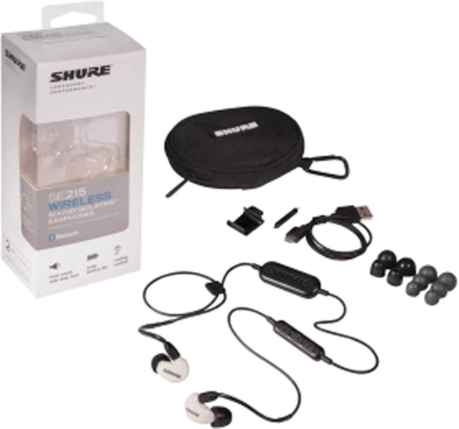 Shure SE215 White SE Wireless Bluetooth Earphones - PSSL ProSound and Stage Lighting