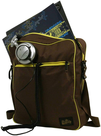 Ubiquity Selector Bag DJ Laptop & LP Bag - Brown - PSSL ProSound and Stage Lighting