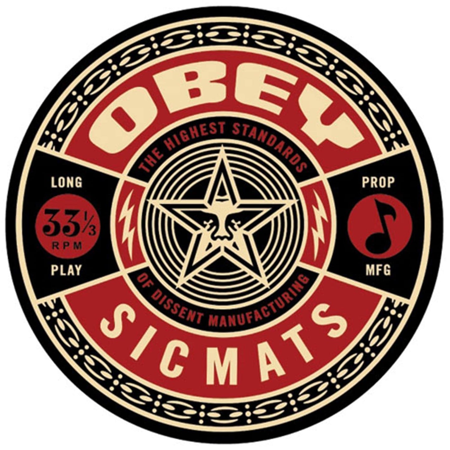 Sicmats Obey DJ Slipmats - Pair - PSSL ProSound and Stage Lighting