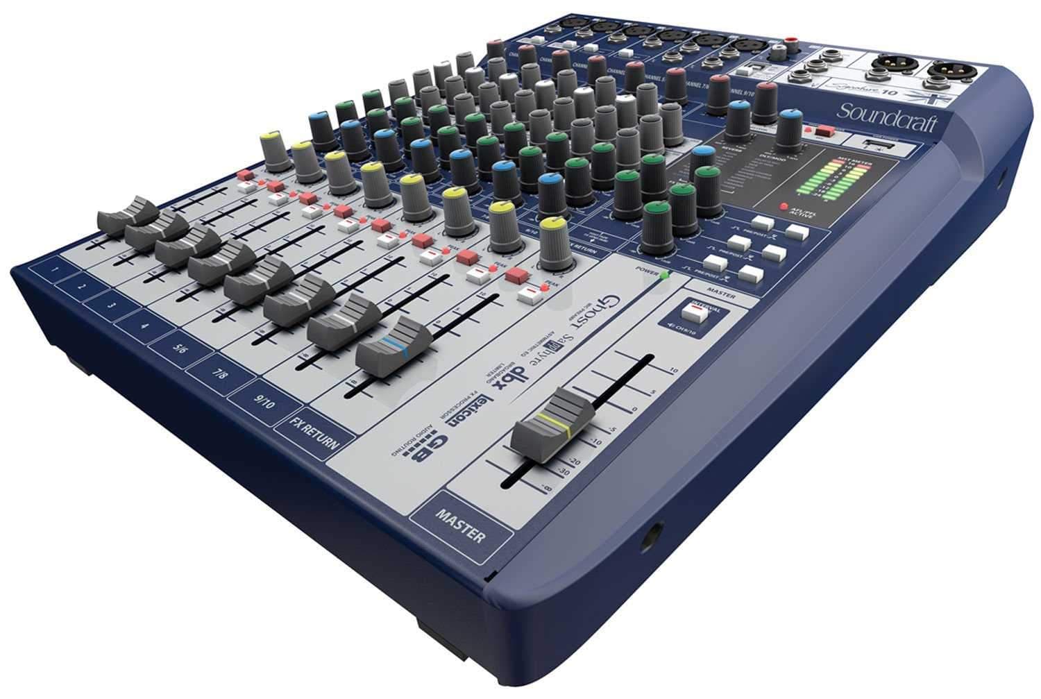 配信機器・PA機器・レコーディング機器 SOUND CRAFT PA MIXER Soundcraft Signature 10 10-ch PA Mixer with FX – Solotech