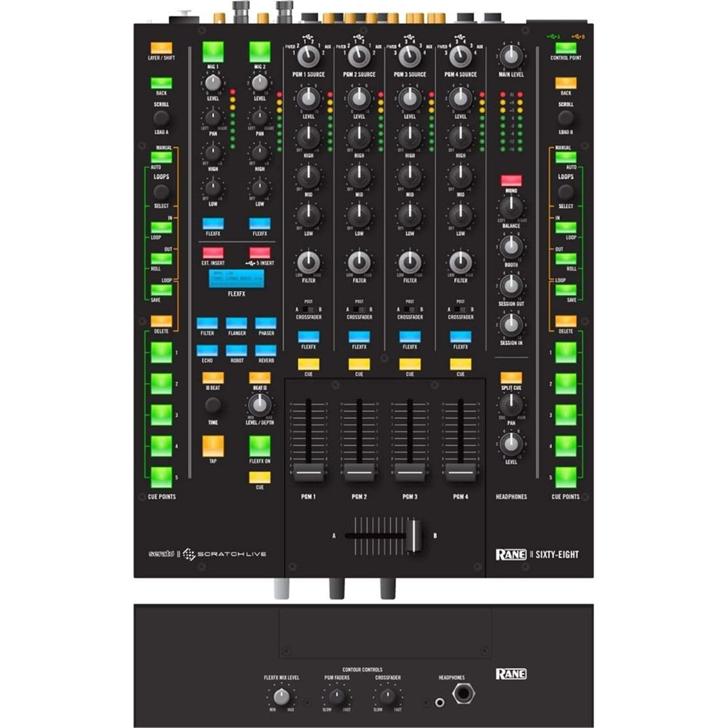 RANE SIXTY-EIGHT Serato DJ USB 4 Channel Mixer - PSSL ProSound and Stage Lighting