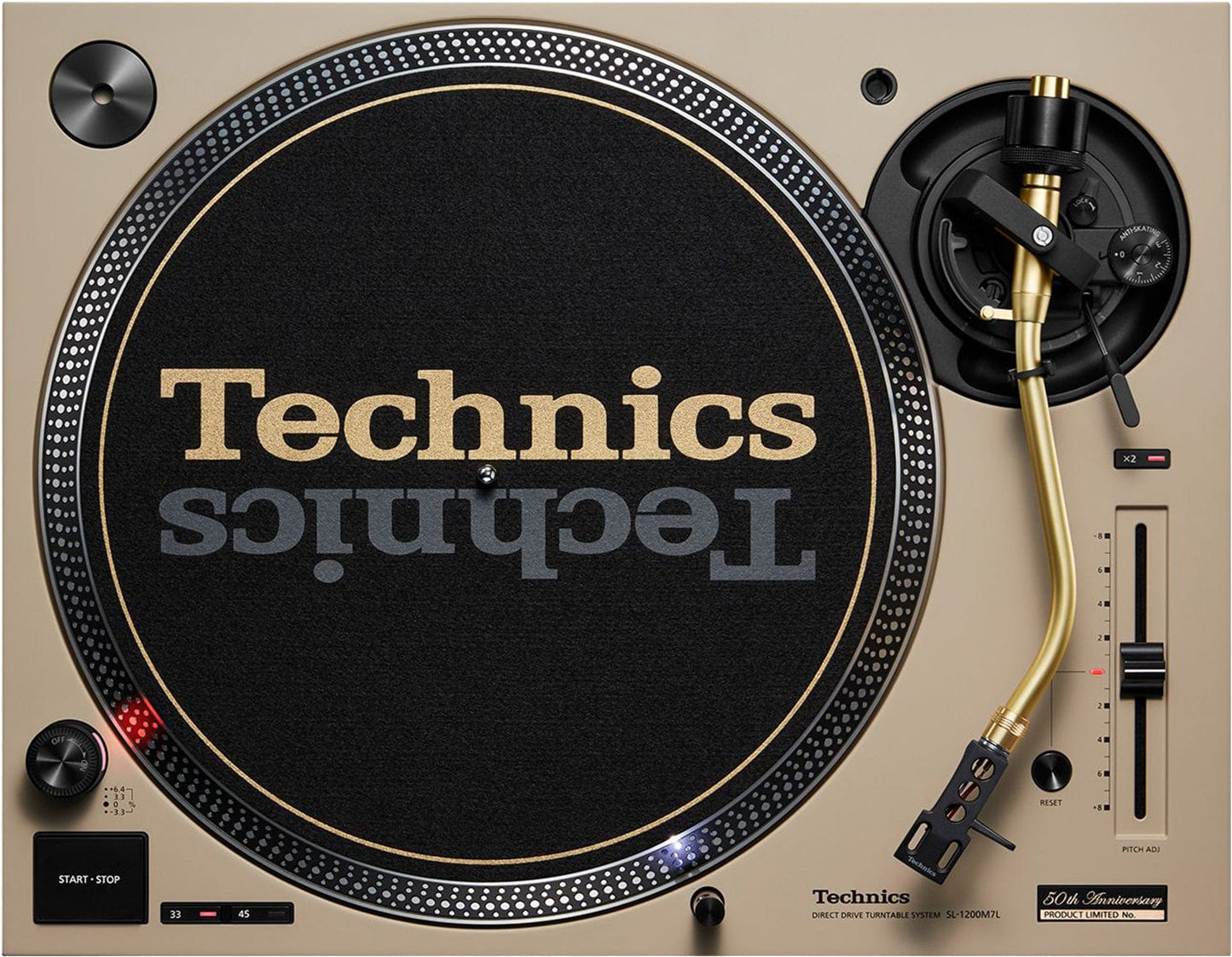 Limited Technics 50th Anniversary SL-1200MK7LPR (Beige) - PSSL ProSound and Stage Lighting