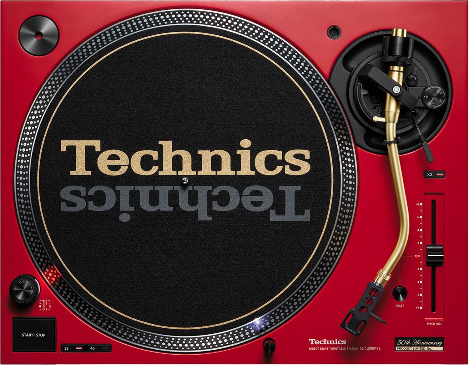 Limited Technics 50th Anniversary SL-1200MK7LPR (Red) - PSSL ProSound and Stage Lighting