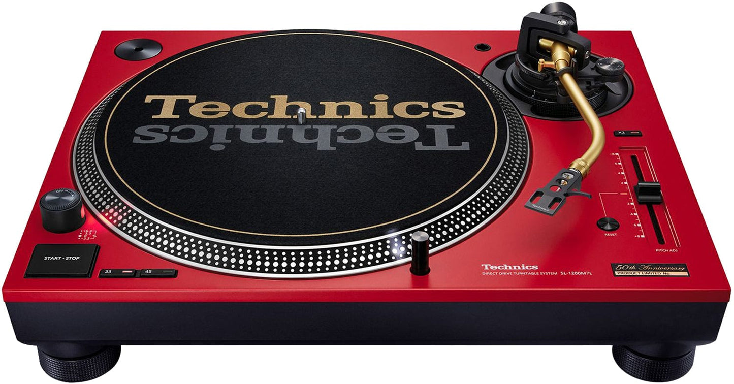 Limited Technics 50th Anniversary SL-1200MK7LPR (Red) - PSSL ProSound and Stage Lighting