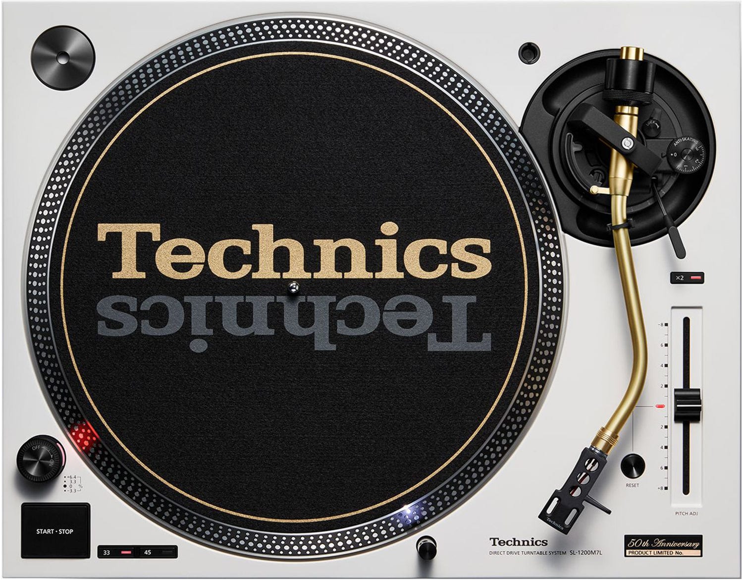 Limited Technics 50th Anniversary SL-1200MK7LPR (White) - PSSL ProSound and Stage Lighting