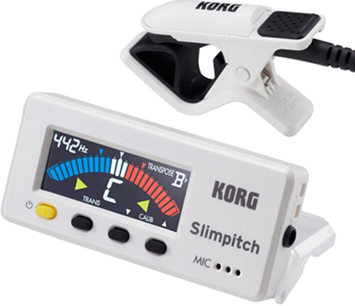 Korg SLM1CMPW Slimpitch Tuner Pearl White - PSSL ProSound and Stage Lighting