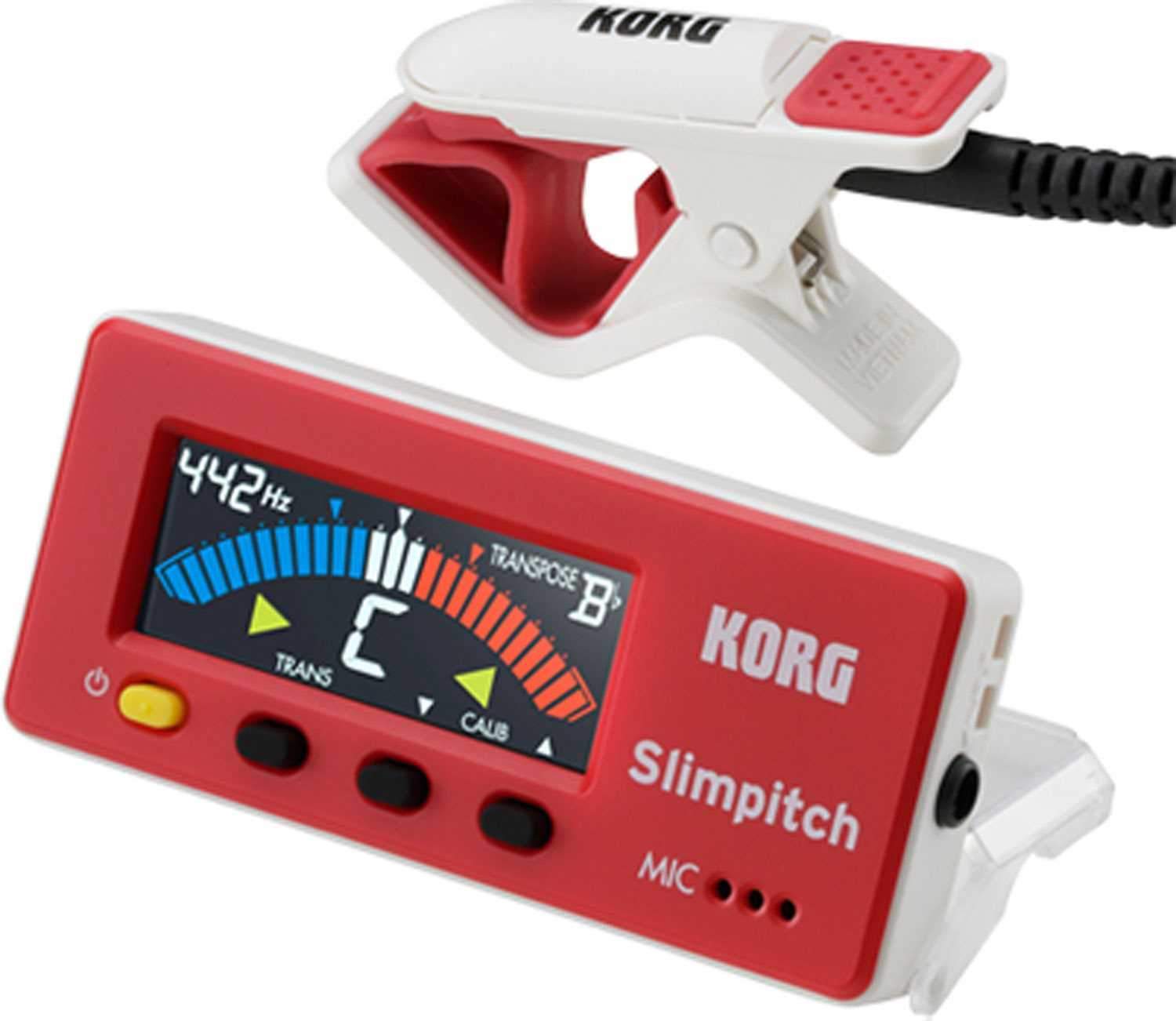 Korg SLM1CMRW Slimpitch Tuner Red White - PSSL ProSound and Stage Lighting