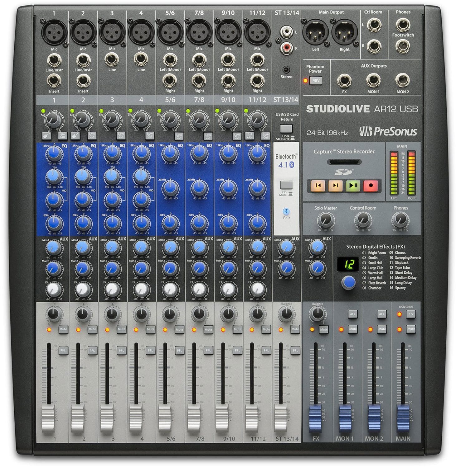 PreSonus StudioLive AR12 14-Channel Mixer - PSSL ProSound and Stage Lighting