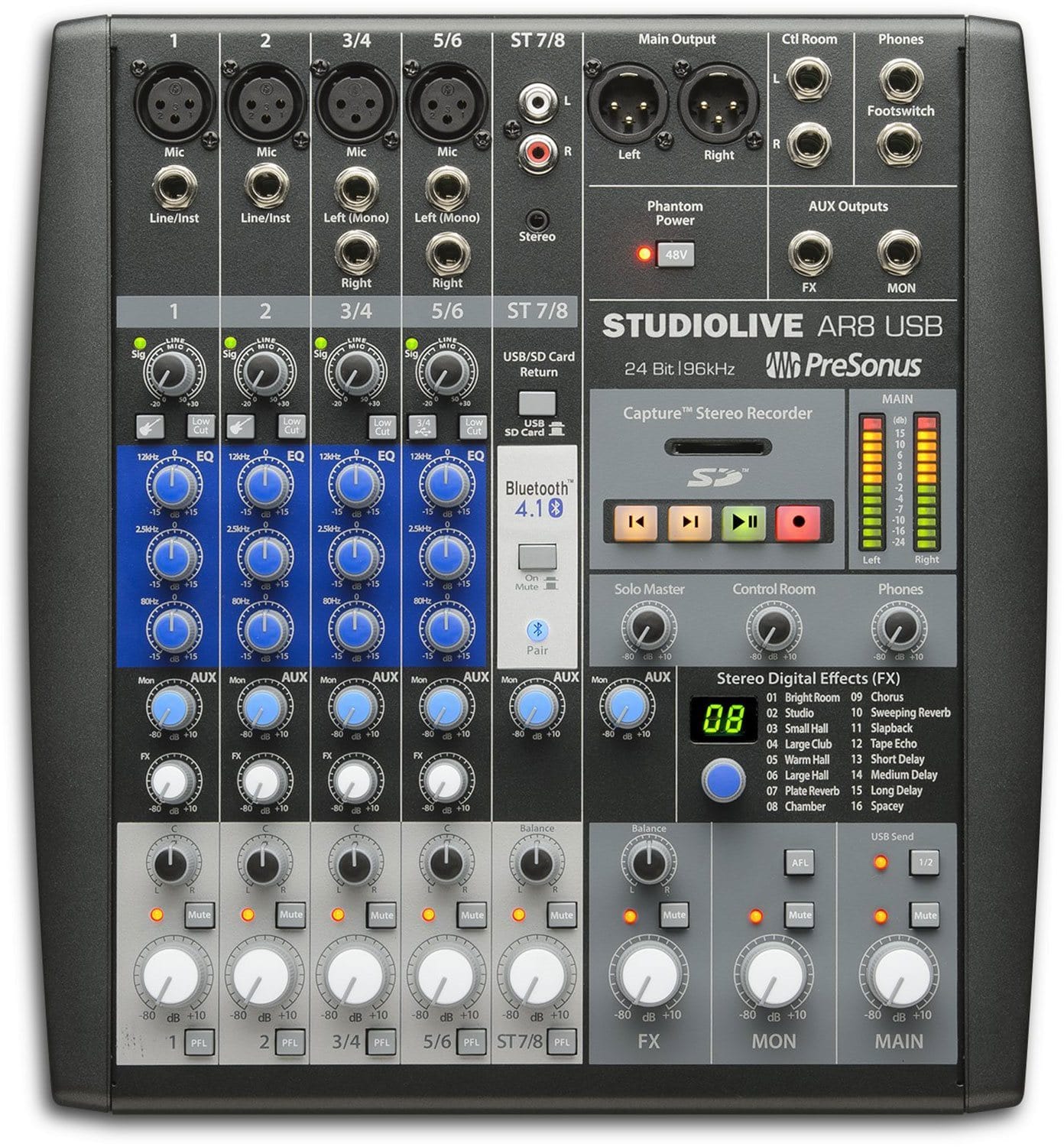 PreSonus StudioLive AR8 8-Channel Mixer - PSSL ProSound and Stage Lighting