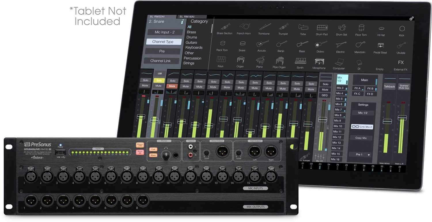 PreSonus StudioLive RM16AI Rackmount Digital Mixer - PSSL ProSound and Stage Lighting