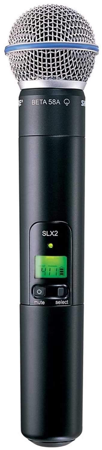 Shure SLX2 Handheld Wireless Mic with Beta58 G4 - PSSL ProSound and Stage Lighting