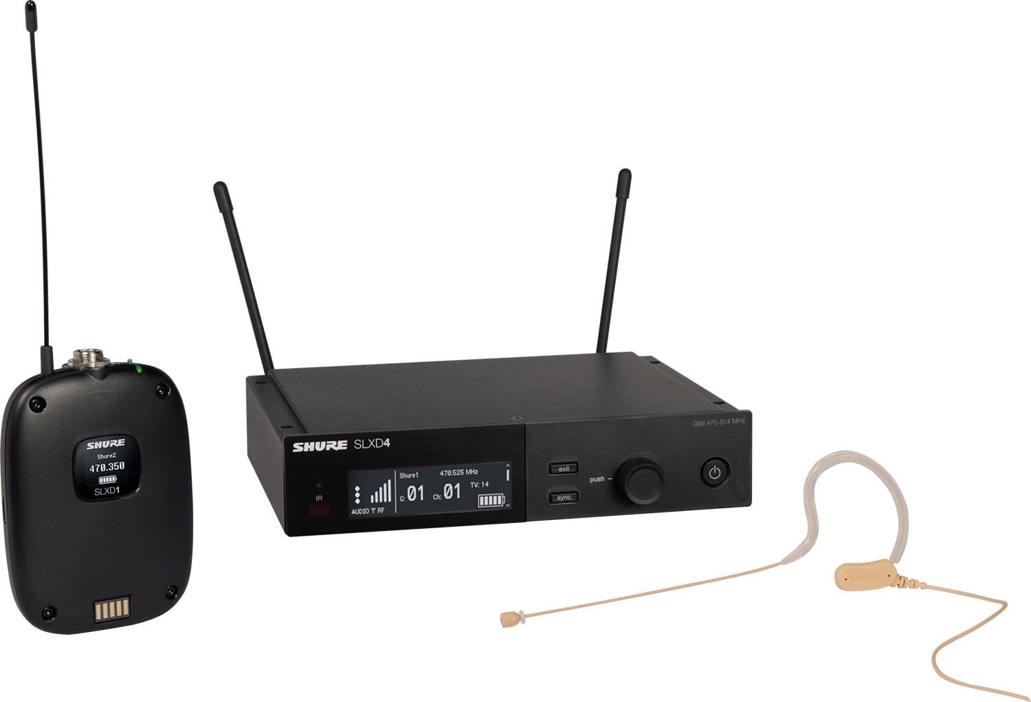 Shure SLXD14/153T-G58 Combo System with MX153T Microphone - G58